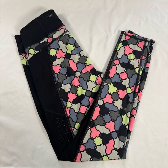 Sweaty Betty Zero Gravity Run Leggings Size M Multicolor Geo Tile Active Gym - Picture 3 of 11